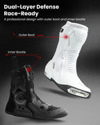 ILM Motorcycle Racing Boots Enhanced Ventilation Anti Slip Street Riding Sport Footwear CE Protective Gear Model BRC1
