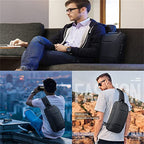 Men's Anti-theft Password Lock Chest Bag, Business Single-shoulder Crossbody Waist Bag, Portable Hand-held Small Bag, Logo Available Upon Request