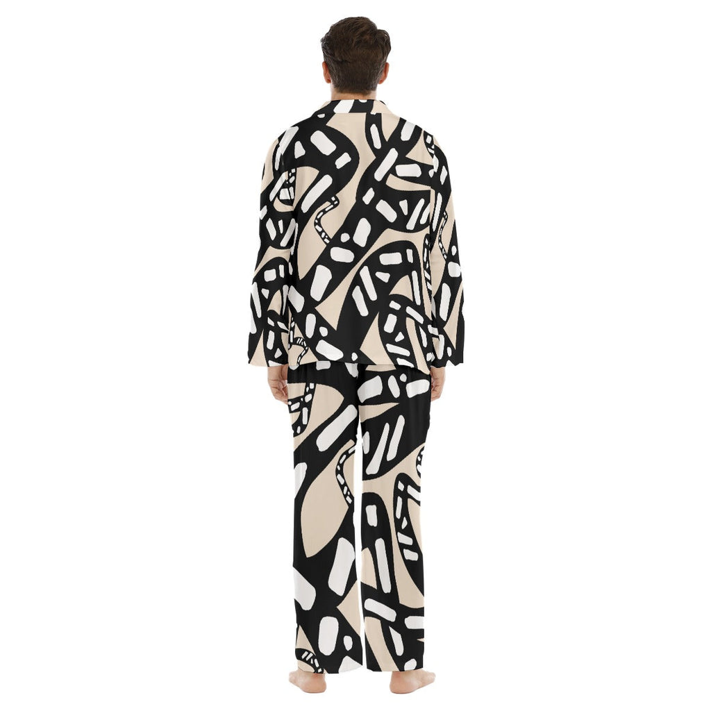 ABEILLE CREATIONS- Mandla Design – Men’s Long Sleeve Pajama 2-Piece Set