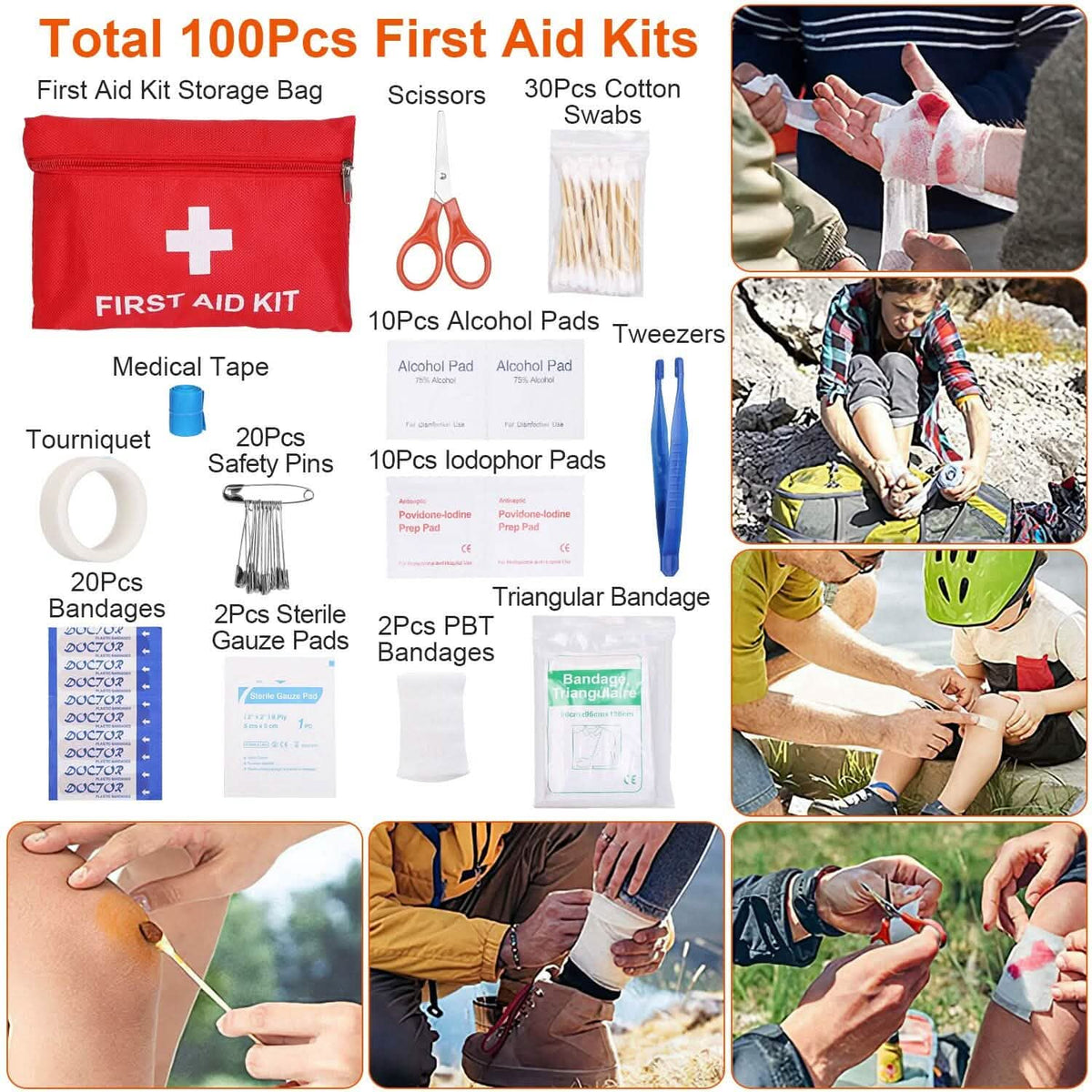 125-Pieces: Emergency Survival Gear Tactical for Outdoor Adventure