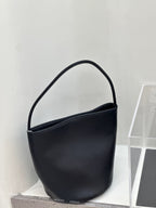 Badi Leather Women's Bag 2025 New High-End Style Small Bucket Bag Shoulder Bag Hand-Carry Top-Layer Cowhide Underarm Bag