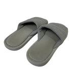 Shevalues Womens Size 11-12 Gray Slippers Open Round Toe Slip On House Shoes
