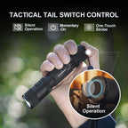 Powertac M5 Gen3 Tactical EDC Flashlight | 2030LM Super Bright | Auto-Magnetic Charge | IPX8 Waterproof & 2M Drop Resistant | 1-Inch Picatinny Mount Compatible