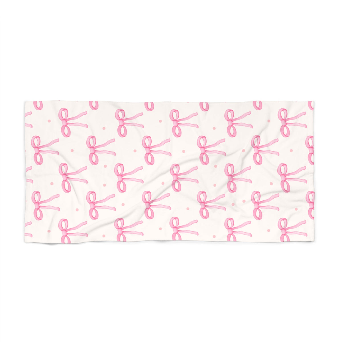 Customizable: Cute Pink Bow Beach Towel, Summer Towel, Pool Accessory, Gift for Her, Beach Accessories, Vacation Essentials