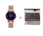 Japan Quartz Movement High Quality 36mm hannah Martin Women Stainless Steel Mesh Rose Gold Waterproof Ladies Watch