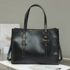 New Genuine Leather Women's Bag, Top-grain Cowhide Shopping Bag, Luxury Feel, Commuter Handbag, Single Shoulder And Crossbody Bag