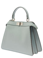 Fendi Women 'Peekaboo Iseeu Medium' Grey Handbag With 646 Hand-Sewn Topstitches Woman