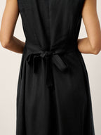 Linen-Lyocell V-Neck Sleeveless Midi Dress WILLOW
