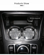 2PCS Diamond Car Coaster Water Cup Slot Non-Slip Mat Silica Gel Pad Bling Car Coasters Silicone Crystal Car Cup Holder Mat Car Gadget Universal Bling Car Cup Mat Holder Insert Crystal Rhinestone Vehicle Cup Coaster Bling Car Accessories for Woman