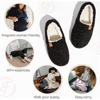 NWT New EverFoams Womens 8.5 Black Slippers Soft Memory Foam House Shoes