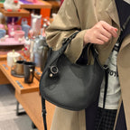 Top-grain Cowhide Hand-grain Tote Bag, High-end Versatile Small-batch Cross-border Genuine Leather Women's Bag