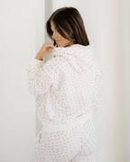 Rose Sweat Set Floral Kangaroo Pocket Hoodie Pants Set