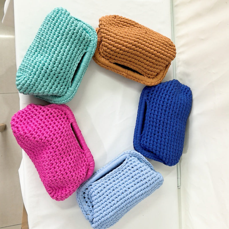 Women's Hand-Crocheted Clutch Bag