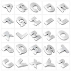 3D Car Stickers Metal Alphabet Car Letters Numbers Decal Sticker, Metal Emblem Decal Logo Trim Badge Silver Black Badge Chrome Letters Numbers Logo Car Stickers Automobiles Plastic Car Letters Number Sticker 3D Emblem Accessories Stickers