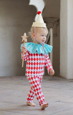 Vintage Harlequin Clown Costume for Kids | Circus Halloween Costume