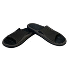 Longbay Mens Size 13-14 Gray Slippers Open Round Toe Slide On House Shoes