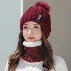 Women’s Winter Beanie Hat & Scarf – Warm Knitted Skull Cap Style