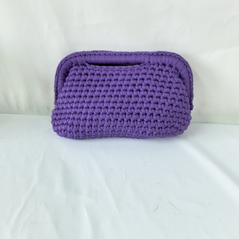 Women's Hand-Crocheted Clutch Bag