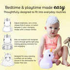 Unicorn Night Light - Soft Silicone Nursery Lamp | LumiPets®