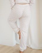 Rose Sweat Set Floral Kangaroo Pocket Hoodie Pants Set