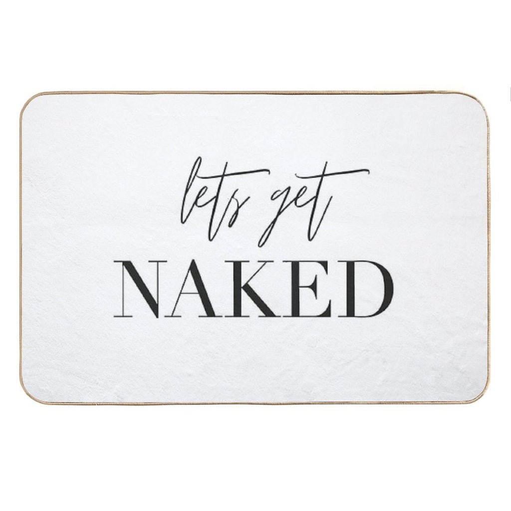 Lets Get Naked, Bathroom, Fun, Bathroom Deco, Bathroom Shower Curtain, Bathroom Rug, Bathroom Fun Bath Mat