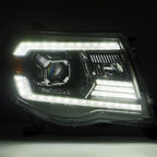 AlphaRex 05-11 Toyota Tacoma PRO-Series Projector Headlights Plank Style Design Alpha Black w/DRL 880736 *Discontinued