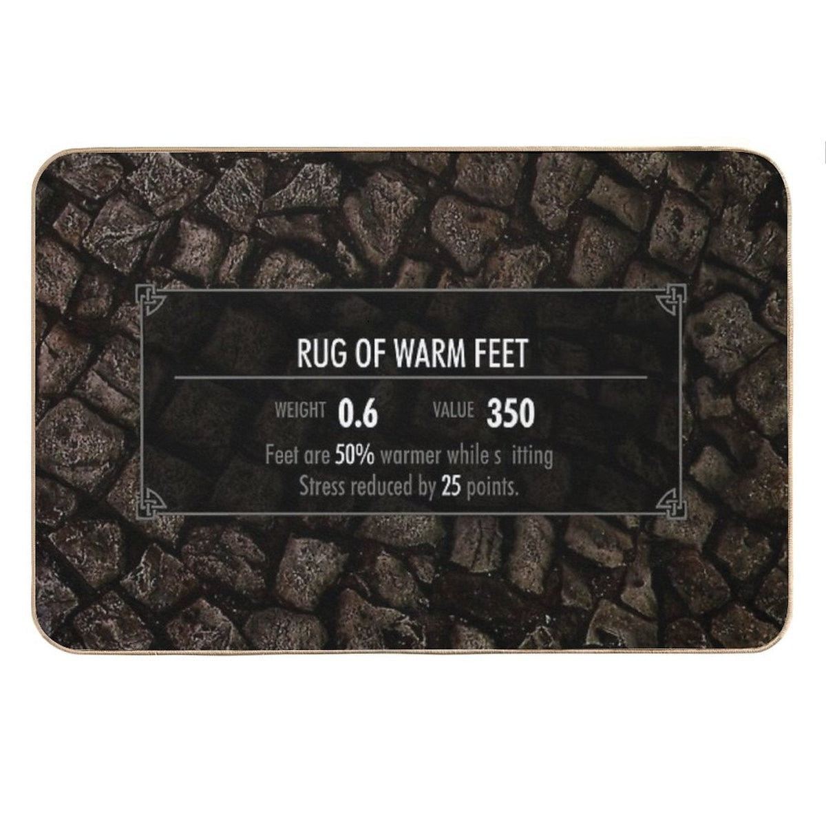 Skyrim Elder Scrolls - Bathroom Toilet Floor Rug Equipment Bath Mat