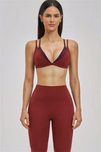 The Seraphine Layered V Sports Bra Leggings 2-Piece Set