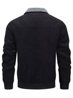 Men's Plus Size Corduroy Sherpa Lined Winter Coat