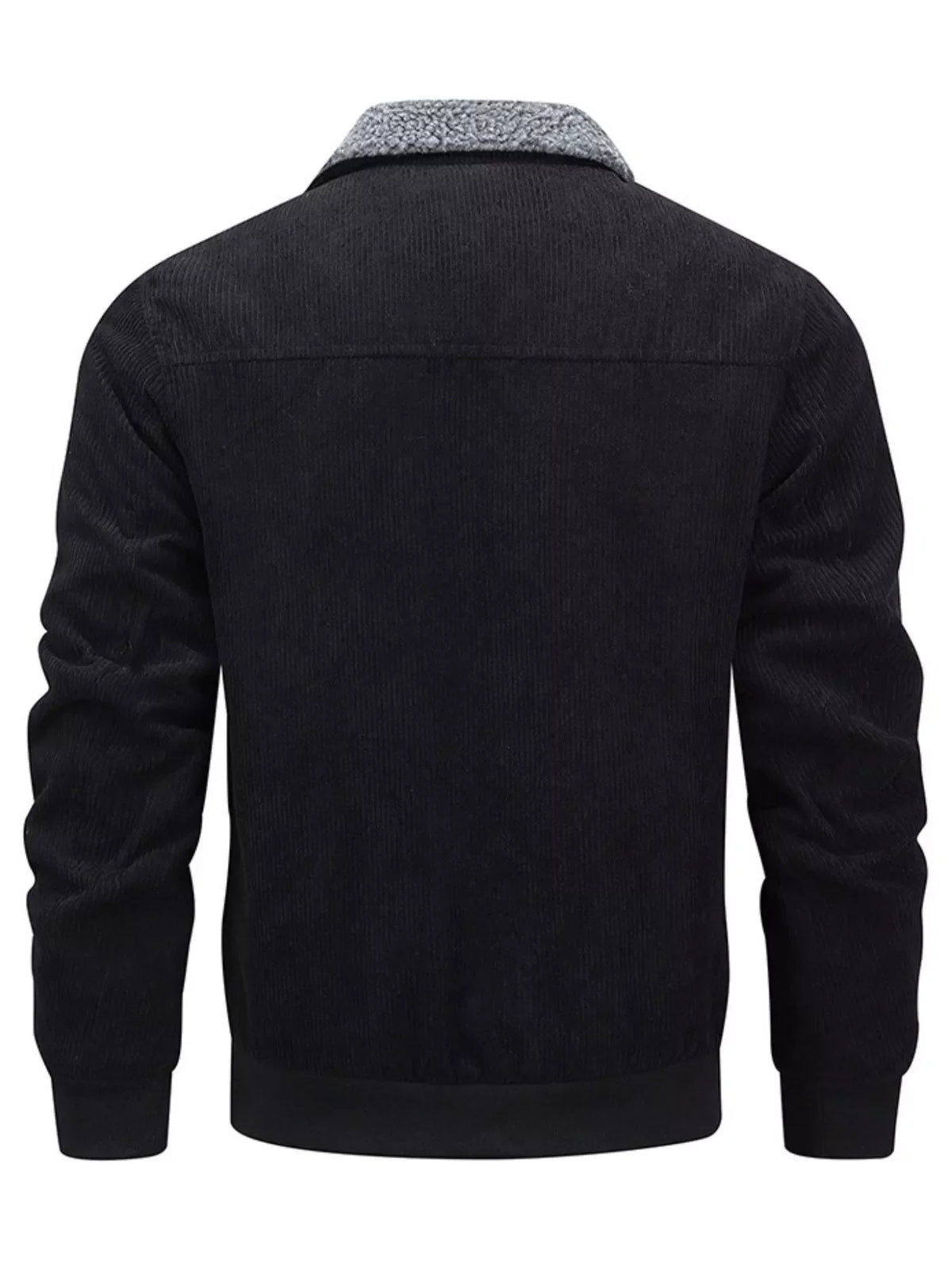 Men's Plus Size Corduroy Sherpa Lined Winter Coat