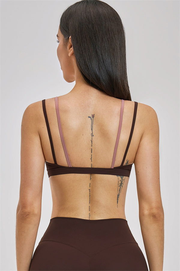 The Seraphine Layered V Sports Bra Leggings 2-Piece Set
