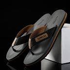 Comfortable Casual Summer Flip- Flops Men Beach Slippers Sandals Simple Luxury Design Indoor Non-Slip Black Flip Flops