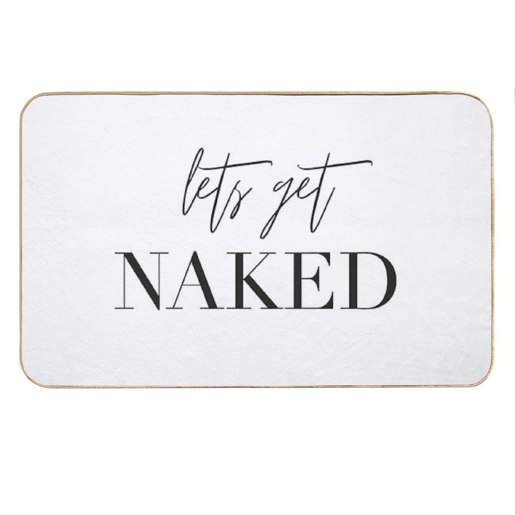 Lets Get Naked, Bathroom, Fun, Bathroom Deco, Bathroom Shower Curtain, Bathroom Rug, Bathroom Fun Bath Mat