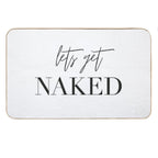 Lets Get Naked, Bathroom, Fun, Bathroom Deco, Bathroom Shower Curtain, Bathroom Rug, Bathroom Fun Bath Mat