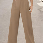 Women’s Elegant Suit Pants with Pockets – Office Trousers