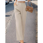 Women’s Elegant Suit Pants with Pockets – Office Trousers