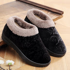 Home Slippers For Women Winter Warm Plush Cotton Home Slippers Women Non Slip Velvet Cotton Couple Soft Shoes Indoor Warm Fuzzy Plush Fleece Lining Bedroom Comfy Home Living Room Shoes
