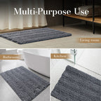 Kasentex Soft Absorbent Bath Rug - Plush Non-Slip Bathroom Mat