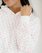 Rose Sweat Set Floral Kangaroo Pocket Hoodie Pants Set