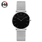 Japan Quartz Movement High Quality 36mm hannah Martin Women Stainless Steel Mesh Rose Gold Waterproof Ladies Watch