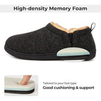 Snug Leaves Men Size 11/12 Black Faux Wool Elastic Sides Slide On House Slippers