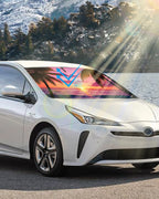 Sunset Beach Windshield Sun Shade for Toyota Prius Hatchback 2016-22 Foldable