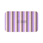 Le Bain Striped Bath Mat — Lavender & Taupe Modern Bathroom Rug
