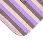 Le Bain Striped Bath Mat — Lavender & Taupe Modern Bathroom Rug