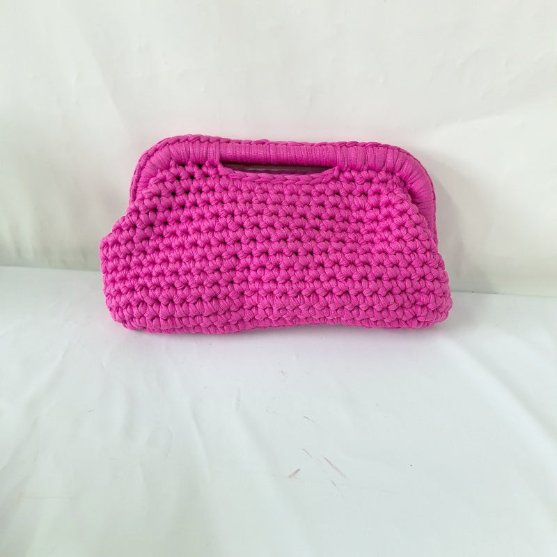 Women's Hand-Crocheted Clutch Bag