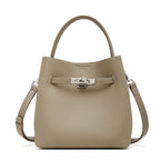 Autumn And Winter New Genuine Leather Vegetable Basket Bucket Bag For Women, Made Of Top-layer Cowhide, Versatile For Commuting, Can Be Worn On The Shoulder Or Carried By Hand