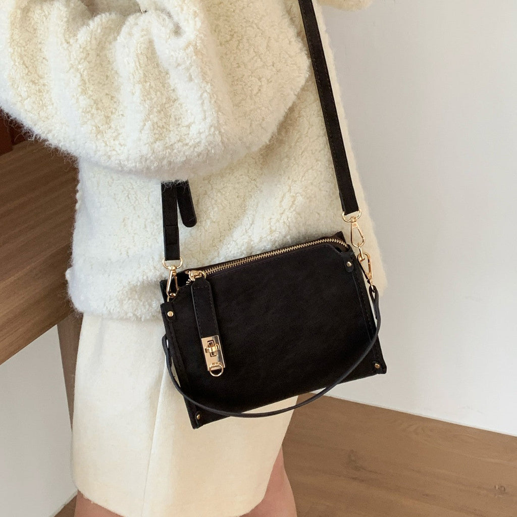 Casual Fashion Womens Handheld Zipper Shoulder Bag
