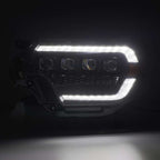AlphaRex 12-15 Toyota Tacoma NOVA LED Proj Headlights Plank Style Black w/Activ Light/Seq Signal/DRL 880753 *Discontinued