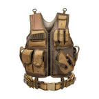 Wholesale Outdoor 6000D Nylon Multi-Pocket Gear Hunting Camouflage Breathable Training Equipment Tactical Grid Vest