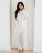Rose Sweat Set Floral Kangaroo Pocket Hoodie Pants Set